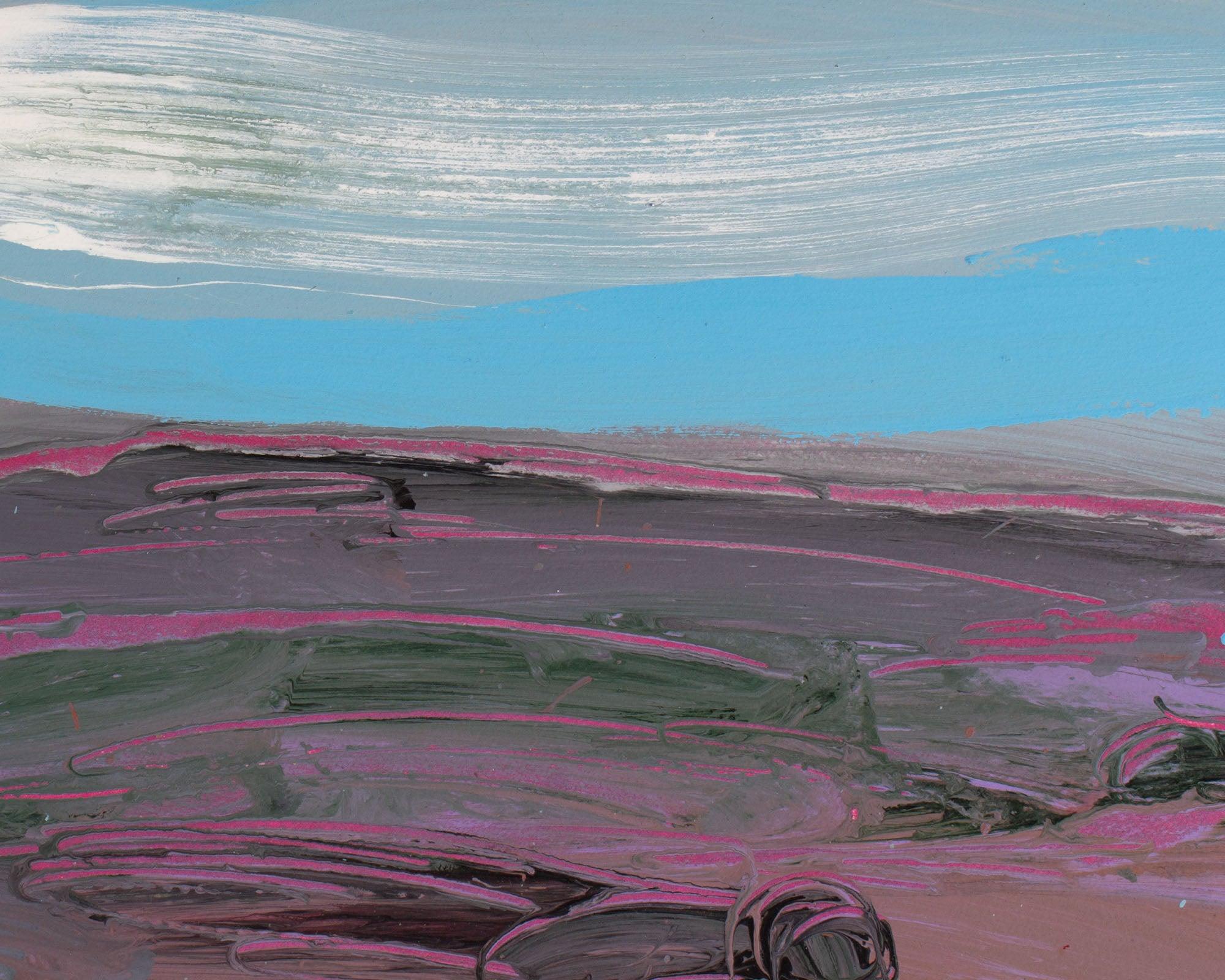 Harry Hilson 1980s “New American Landscape” Abstract Landscape Acrylic Painting For Sale 2