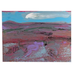 Harry Hilson 1980s “New American Landscape” Abstract Landscape Acrylic Painting