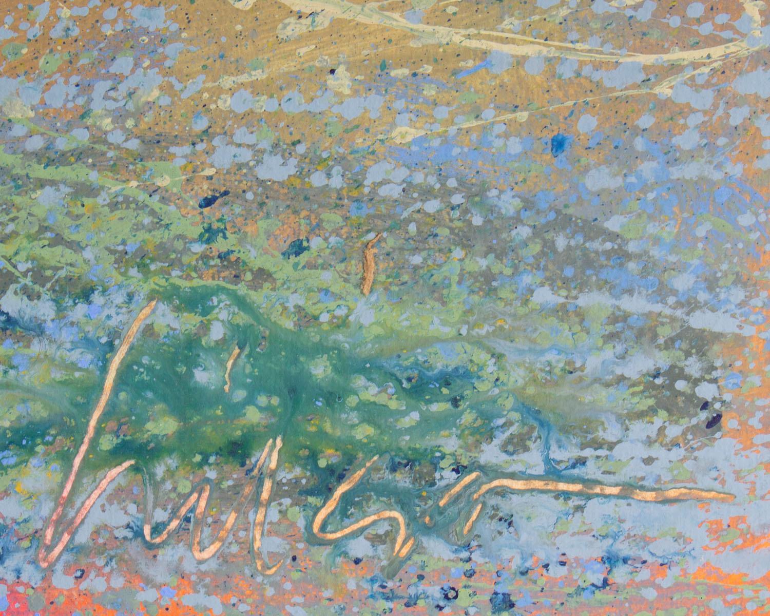 Harry Hilson, signiertes abstraktes Landschaftsgemälde aus Acryl, 1980er Jahre (amerikanisch) im Angebot