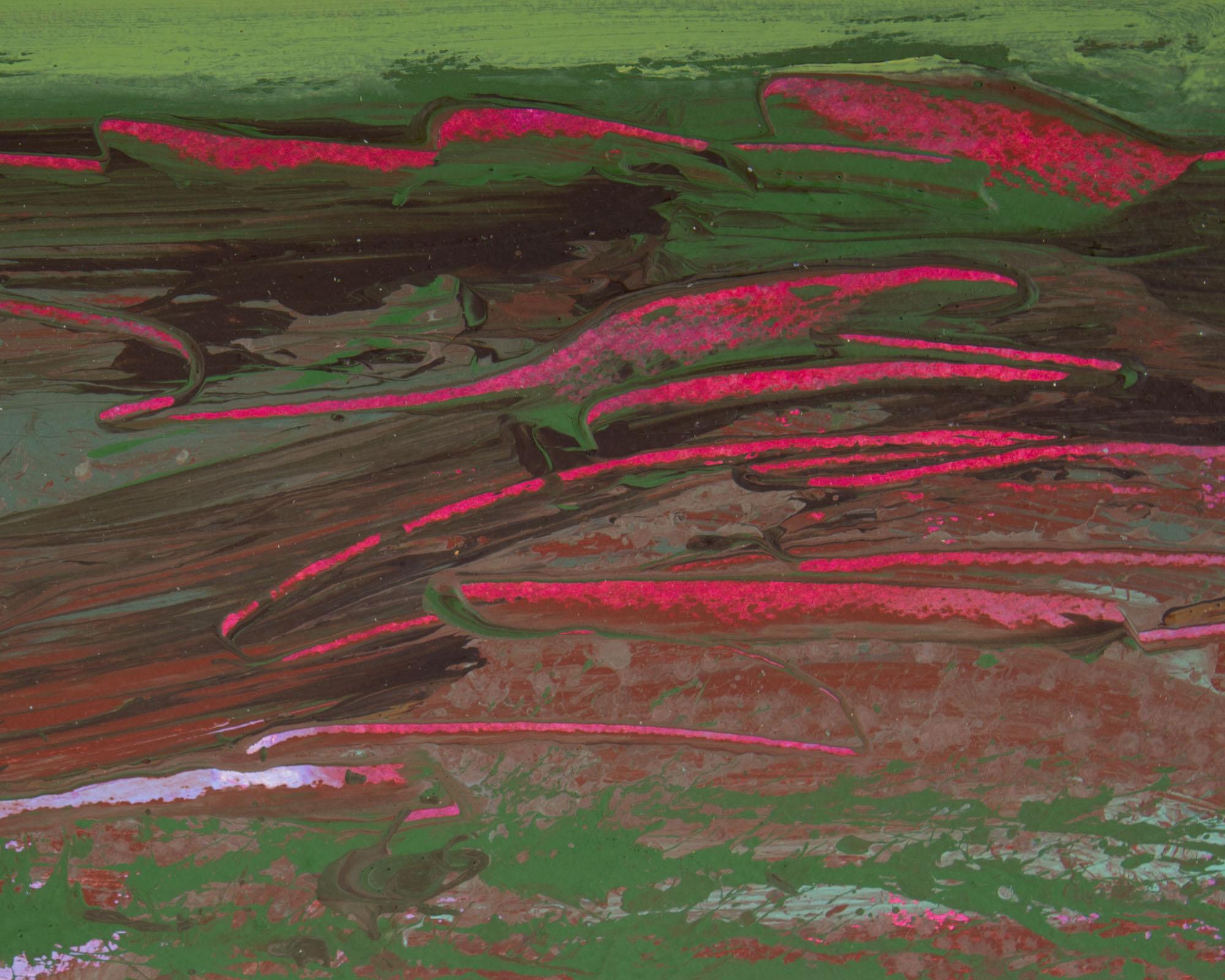 Harry Hilson Signed 1980s Acrylic on Paper Landscape Painting In Good Condition In Indianapolis, IN