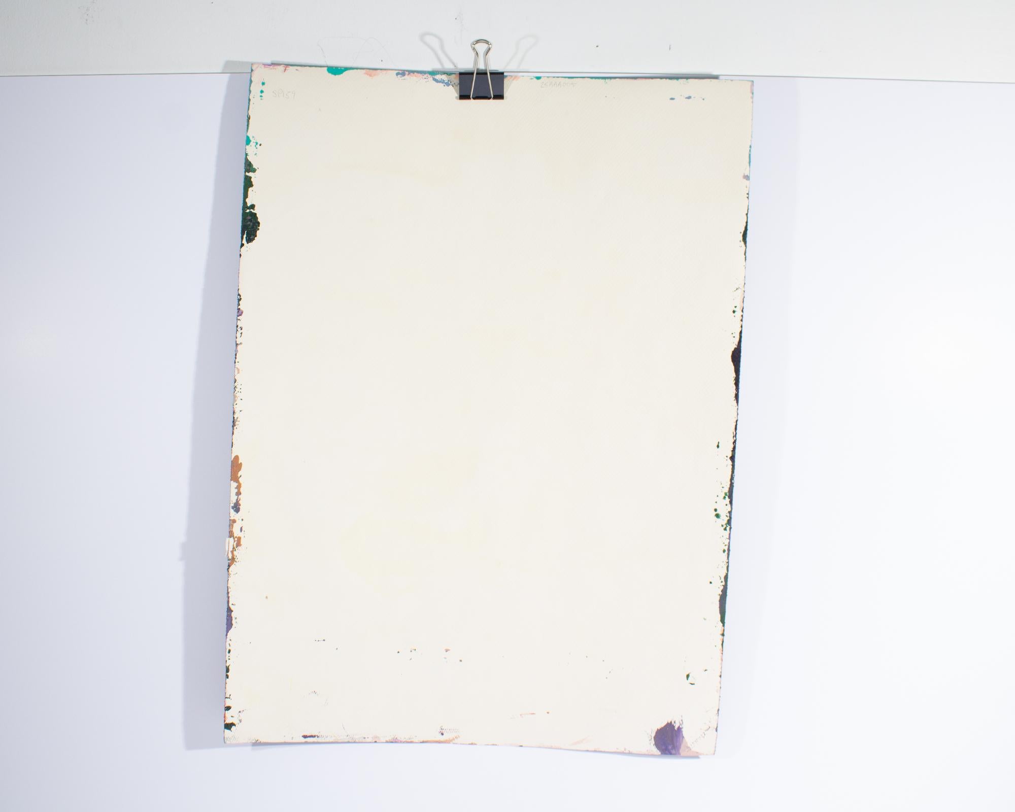 Pintura acrílica sobre papel de los años 80 firmada por Harry Hilson 2