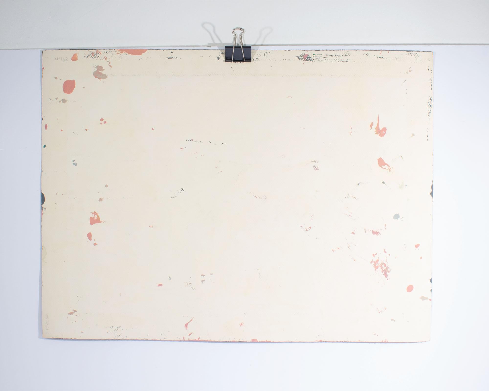 Pittura Harry Hilson firma un dipinto di paesaggio a carboncino e acrilico su carta del 1980 in vendita