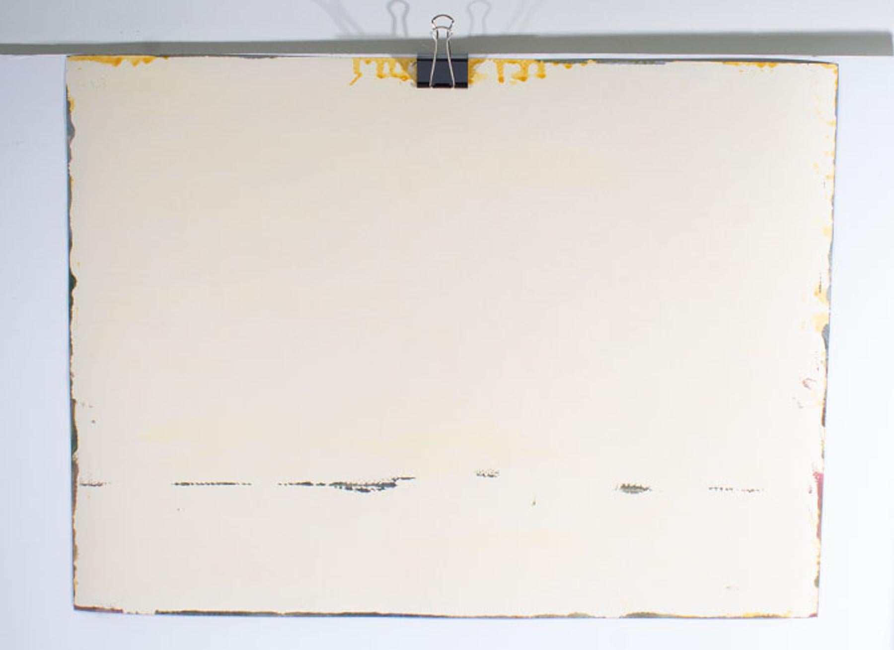 Peinture acrylique de paysage abstrait Desert Spring signée Harry Hilson, années 1980 en vente 1