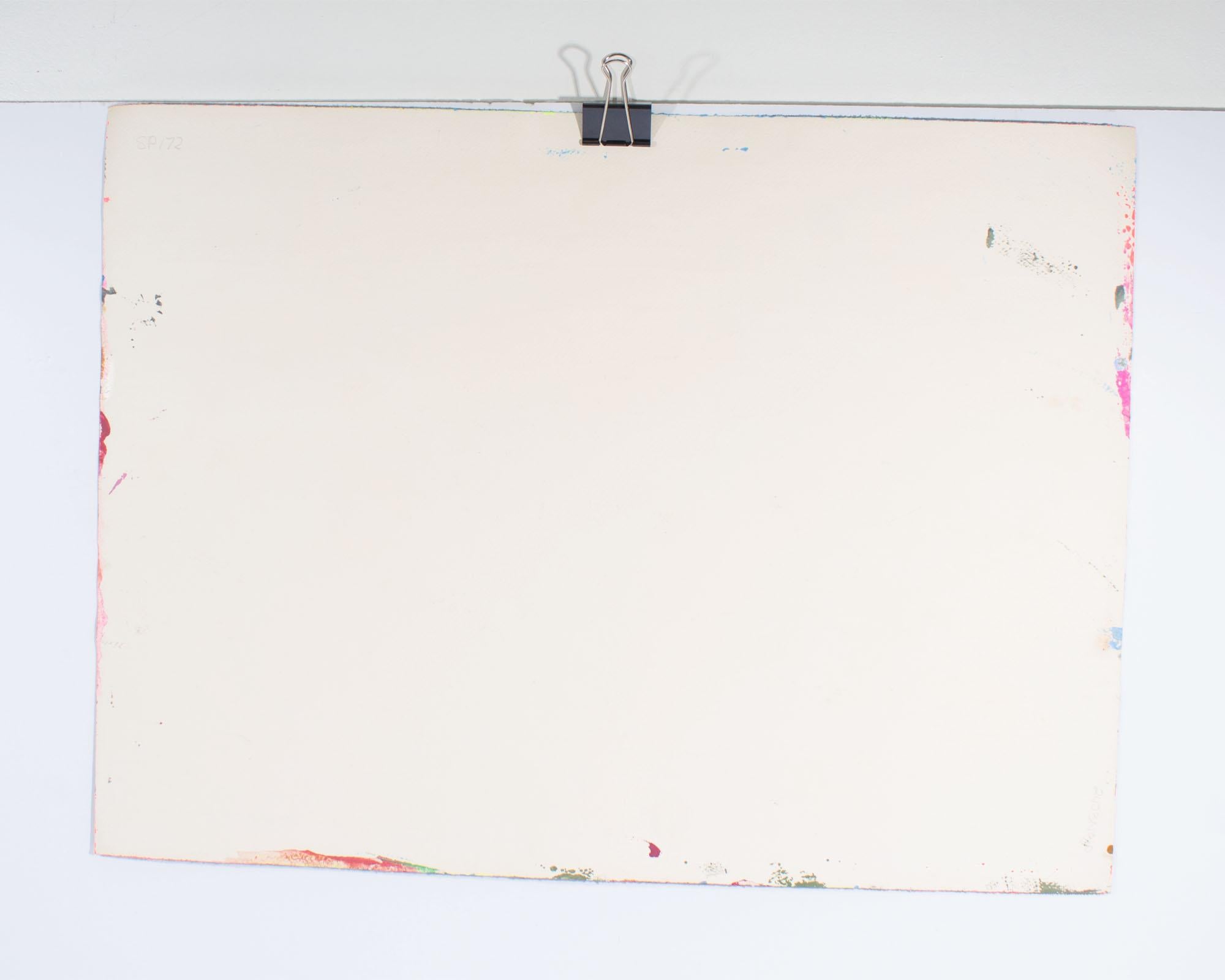 Harry Hilson Signed 1986 Acrylic on Paper Landscape Painting For Sale 1