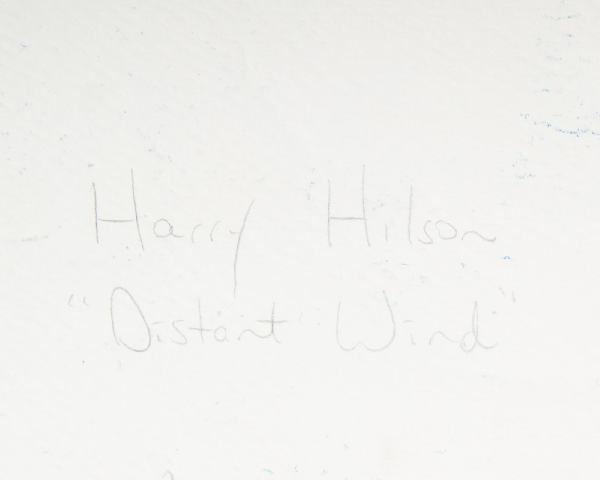 Harry Harris Signé 1986 Distant Wind Acrylique sur papier Peinture de paysage en vente 2