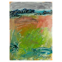 Harry Hilson Firmato 1986 "Mt. Vista II" Pittura acrilica