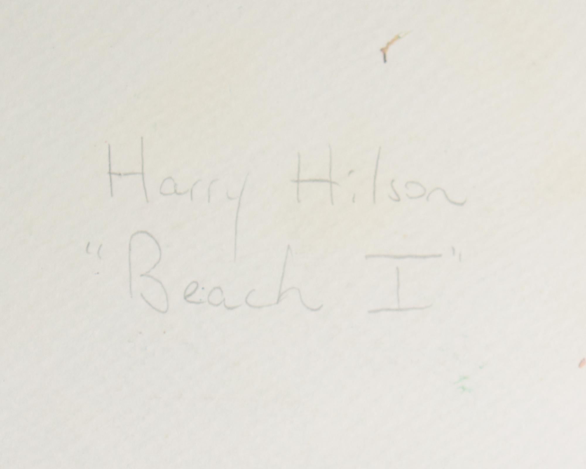 Harry Hilson Signed “Beach I” Acrylic Landscape Painting For Sale 3