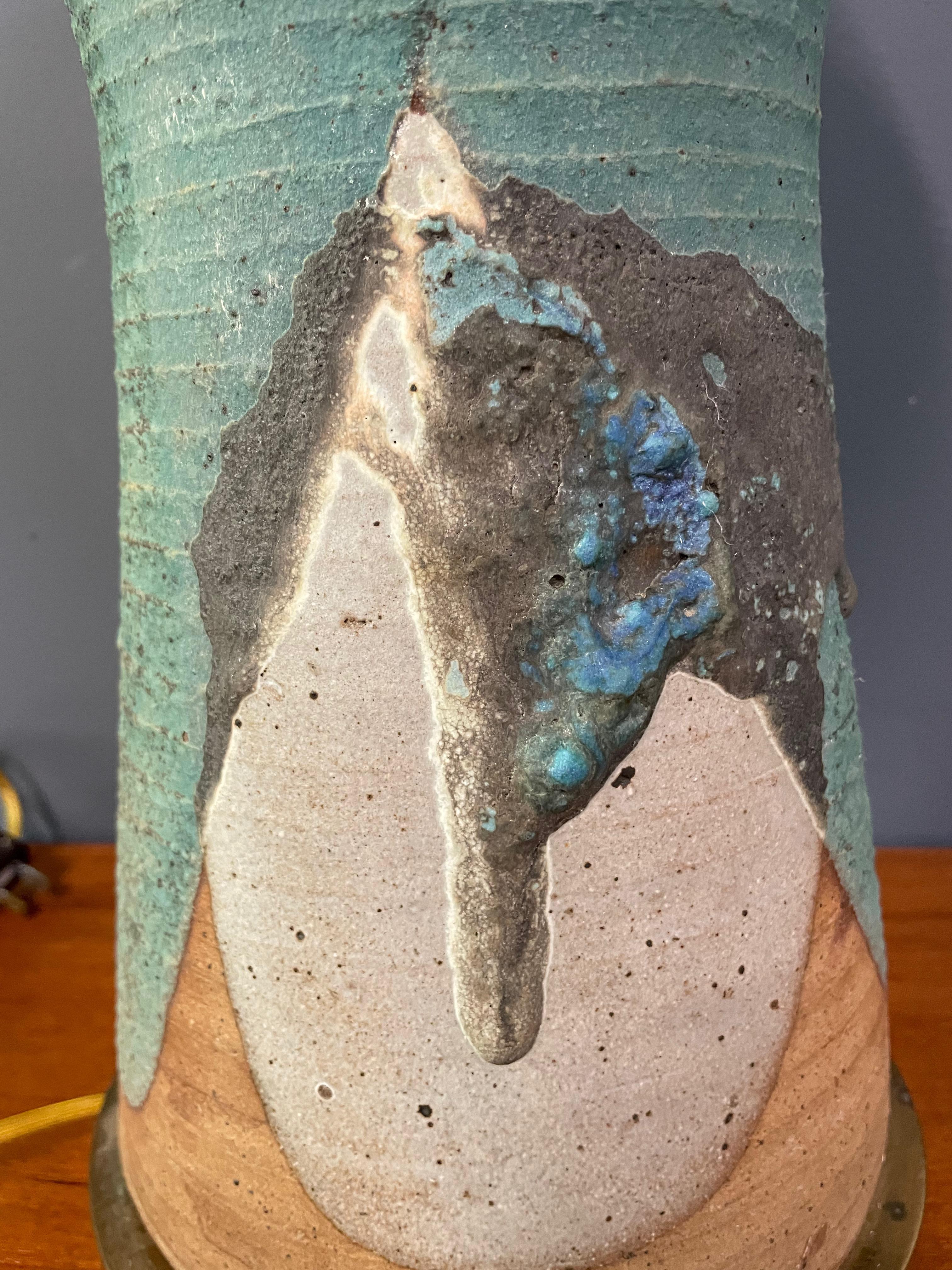 Harry Holl für Scargo Pottery, große Keramiklampe aus seiner persönlichen Kollektion im Zustand „Gut“ im Angebot in Philadelphia, PA
