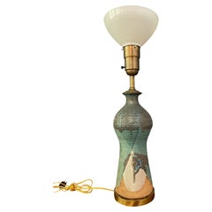 Harry Holl Para Scargo Pottery Gran Lámpara De Cerámica De Su Colección Personal