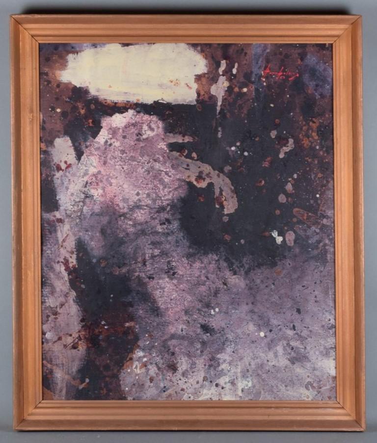 Harry Holma, Swedish artist.
Mixed media on board. 
Abstract psychedelic composition.
Signed and dated 1969.
In perfect condition.
Total dimensions: W 77.0 cm x H 93.0 cm.