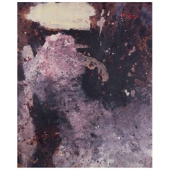 Harry Holma. Mixed media on board. Abstract psychedelic composition