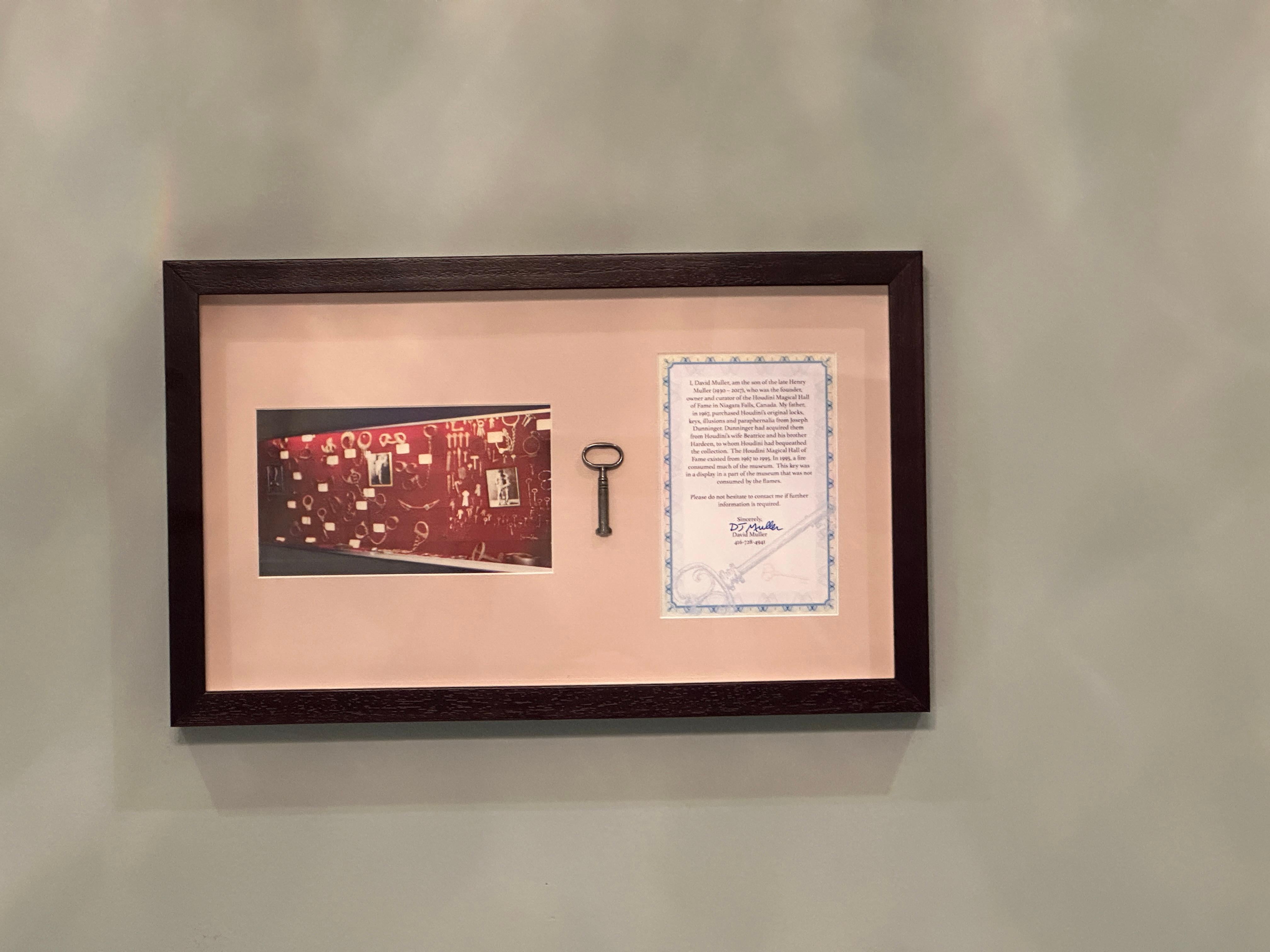 Key from Collection of Harry Houdini Previously at Houdini Museum For Sale 1