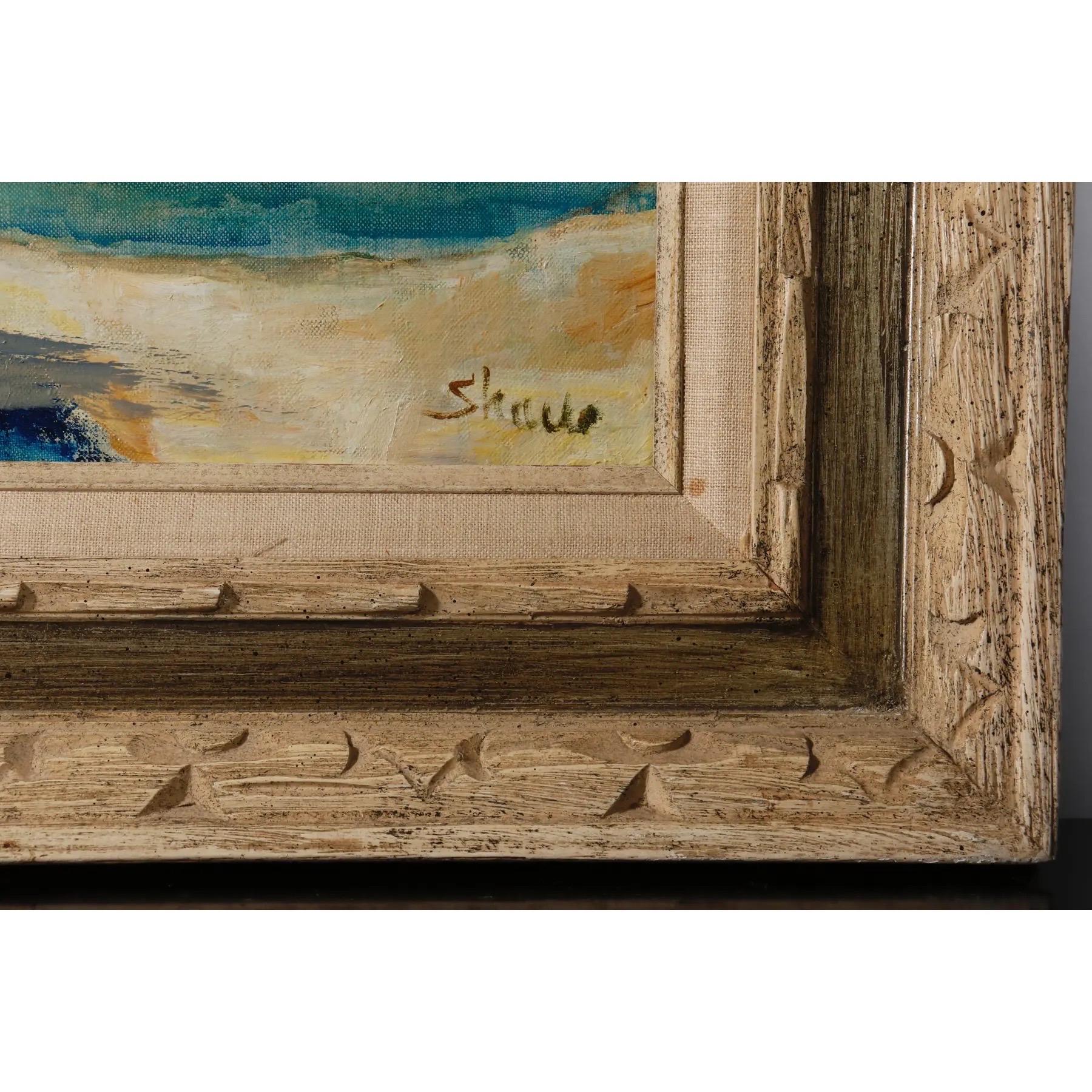 Expressionistisches Öl auf Leinwand von Harry Hutchinson Shaw, signiert auf der Rückseite und betitelt 