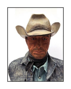 Harry Jackson Hand Painted Bronze Polychrome Sculpture Foreman Cowboy Signed