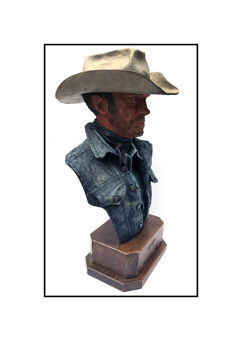 Harry Jackson Hand Painted Bronze Polychrome Sculpture Foreman Cowboy Signed For Sale 1