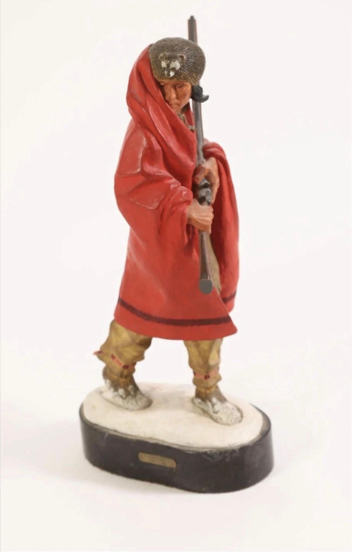 Harry Jackson Figurative Sculpture - “Iroquois Guide II“