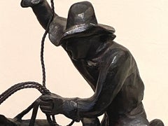 "ROPIN THE WIND"  COWBOY WESTERN BRONZE.  1959