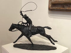 "ROPIN THE WIND"  COWBOY WESTERN BRONZE.  1959