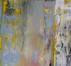Abstract Grey Blue with Yellow #369