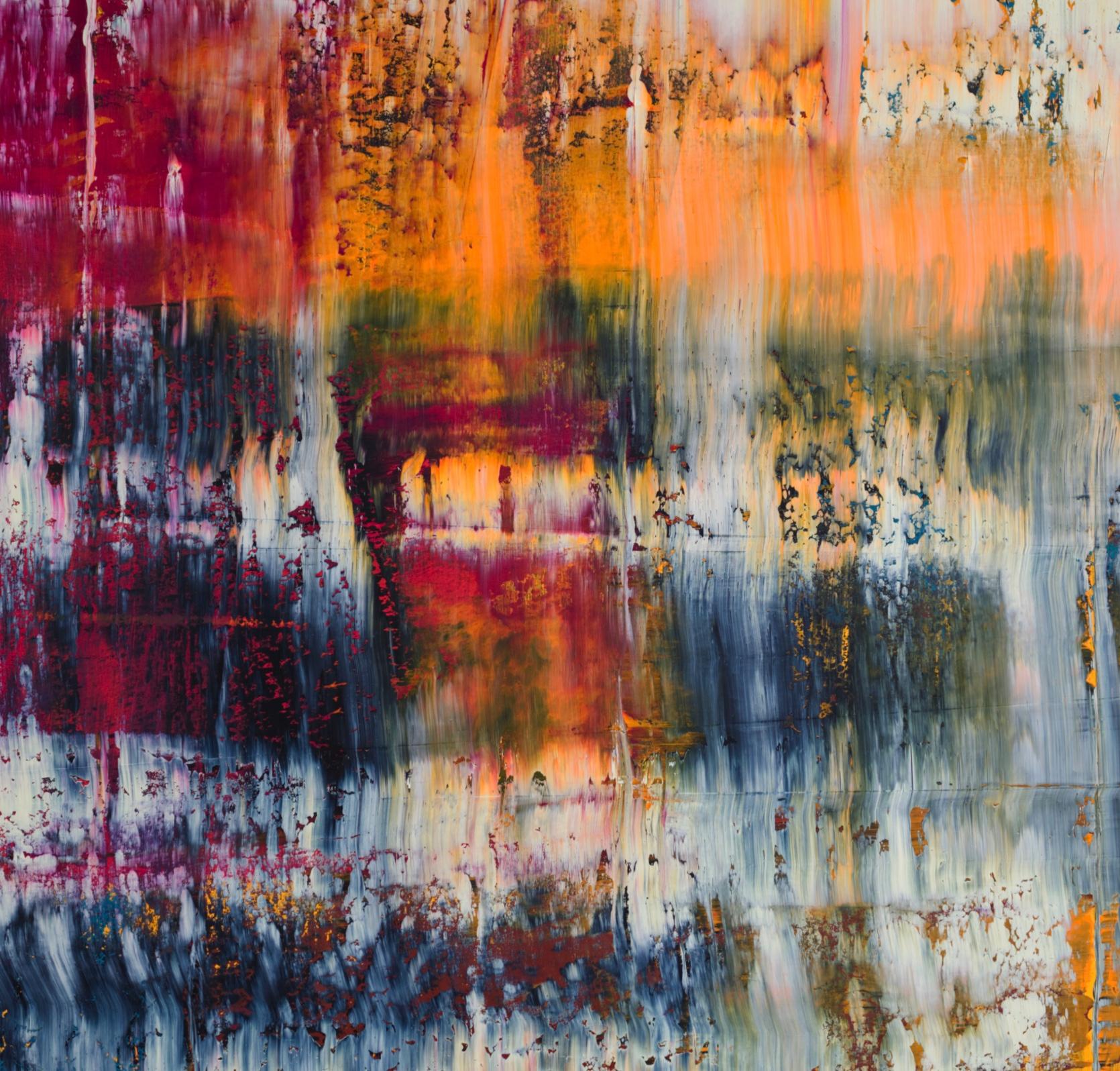 Astratto con Magenta - Abstract Painting Marrone di Harry James Moody