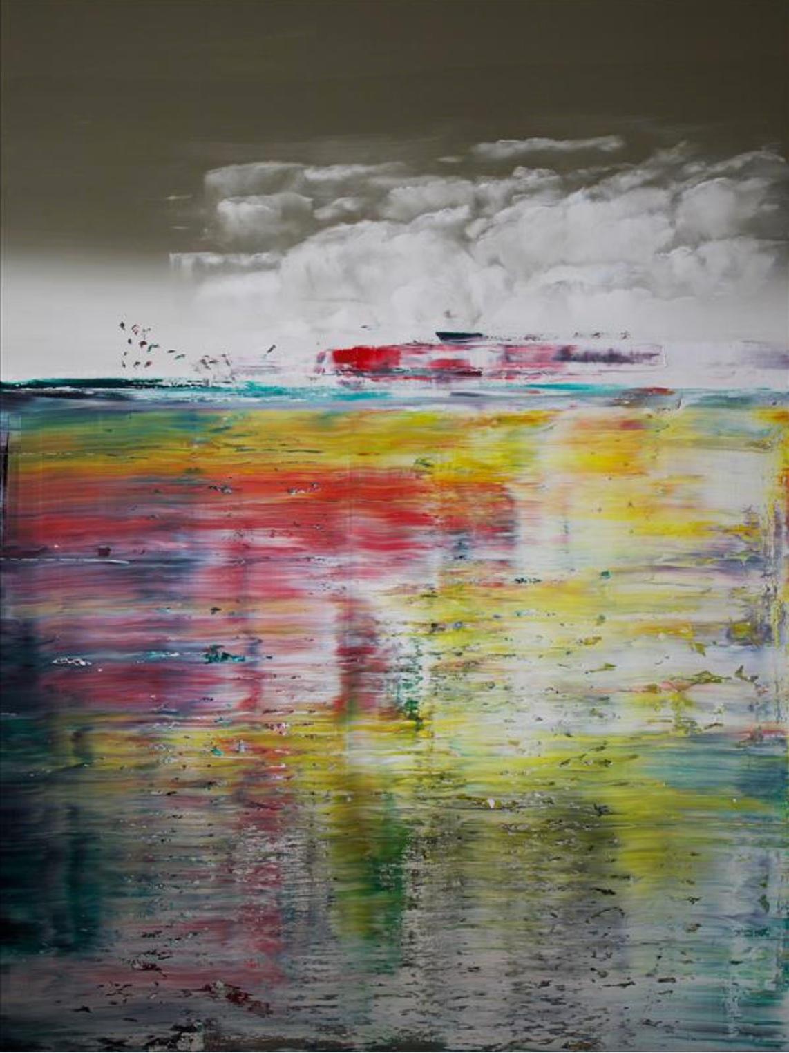 Abstract Painting di Harry James Moody - Astratto grande #578-1A