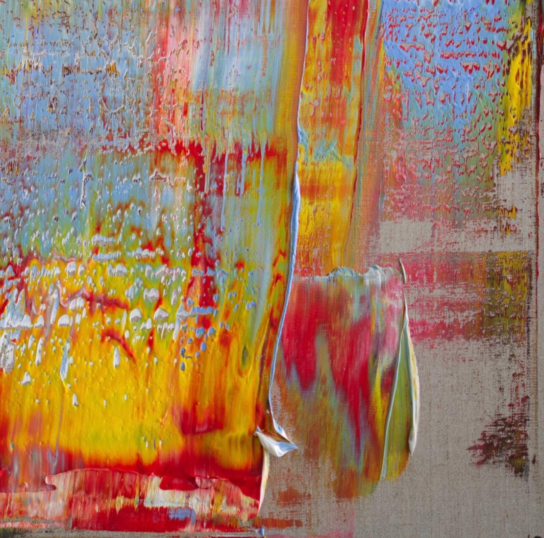 Lino con algo de abstracto #551 - Abstract Painting Gris de Harry James Moody