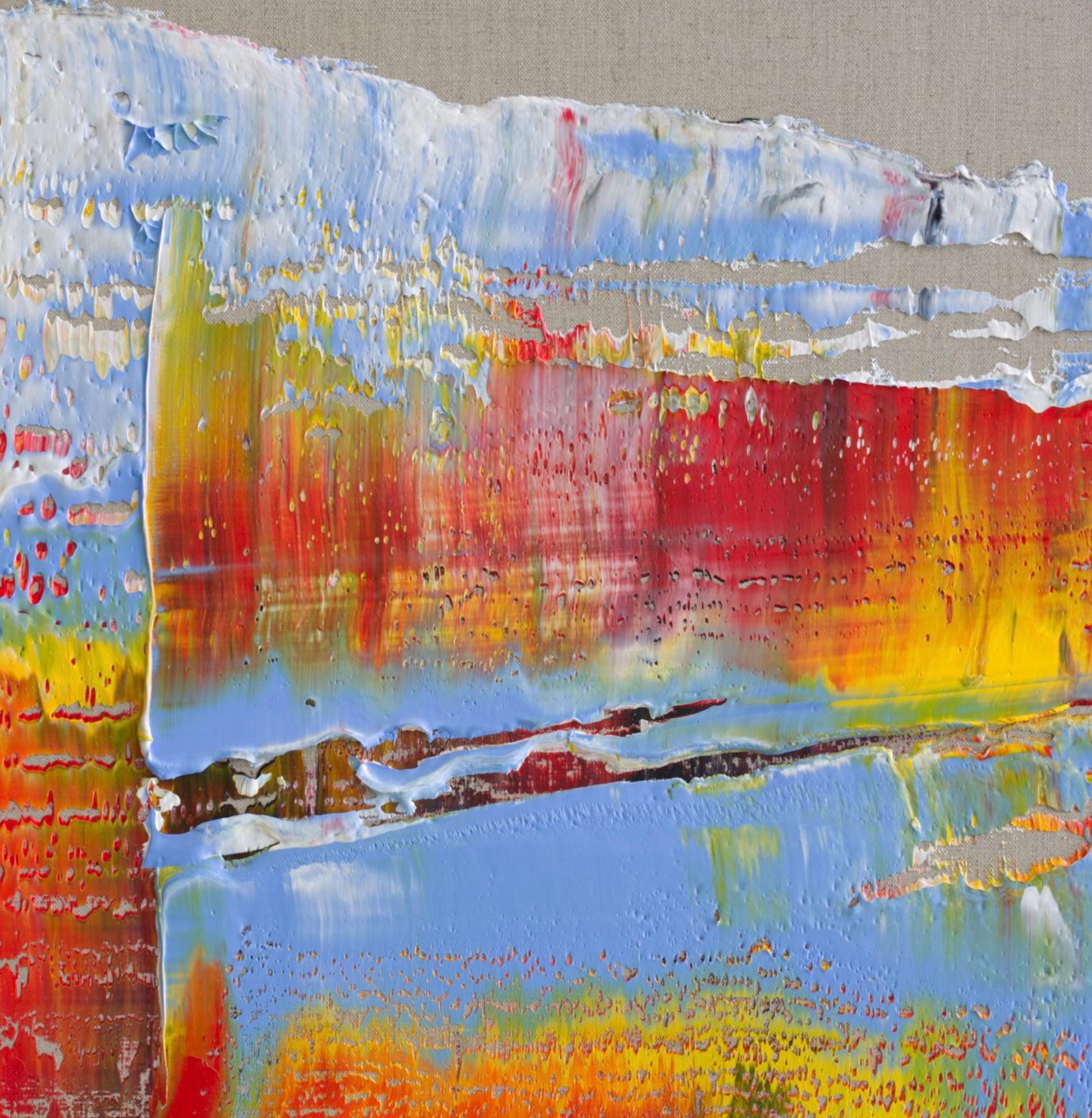 Lino con algo de abstracto #552 - Painting Abstracto de Harry James Moody