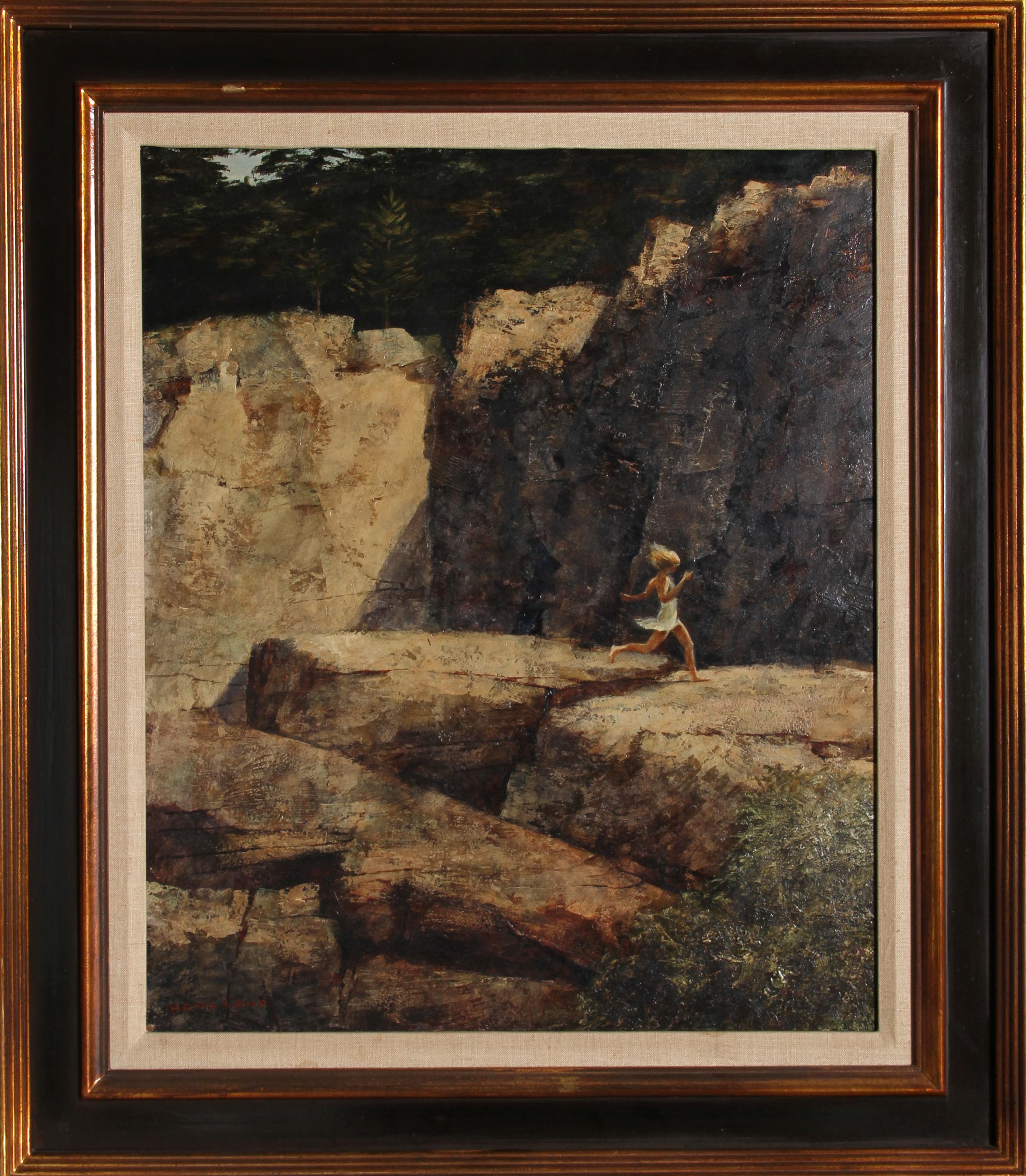 Running Girl, Oil Painting by Harry Lane