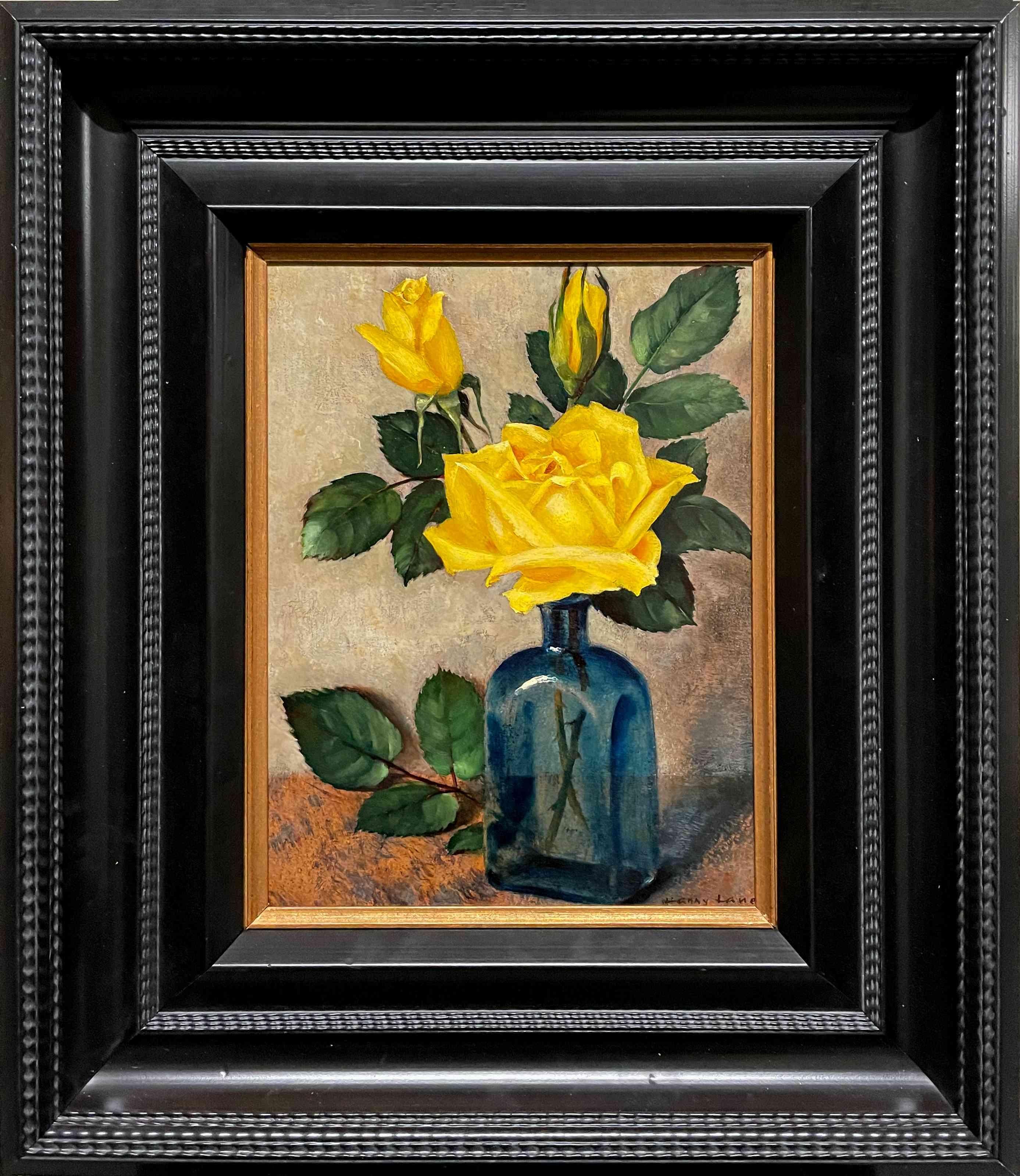 Gelbe Rose – Painting von Harry Lane