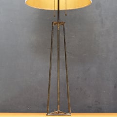 Harry Lawenda Iron Rod Box Table Lamp Kneedler-Fauchere 1950s Mid-Century Modern