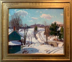 Harry Leith-Ross, Pidcock Creek Road, Bucks County, Oil on Canvas, ca. 1940's
