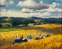 “Harvesting” by Harry Leith Ross, New Hope Impressionist Bucks County PA Farm
