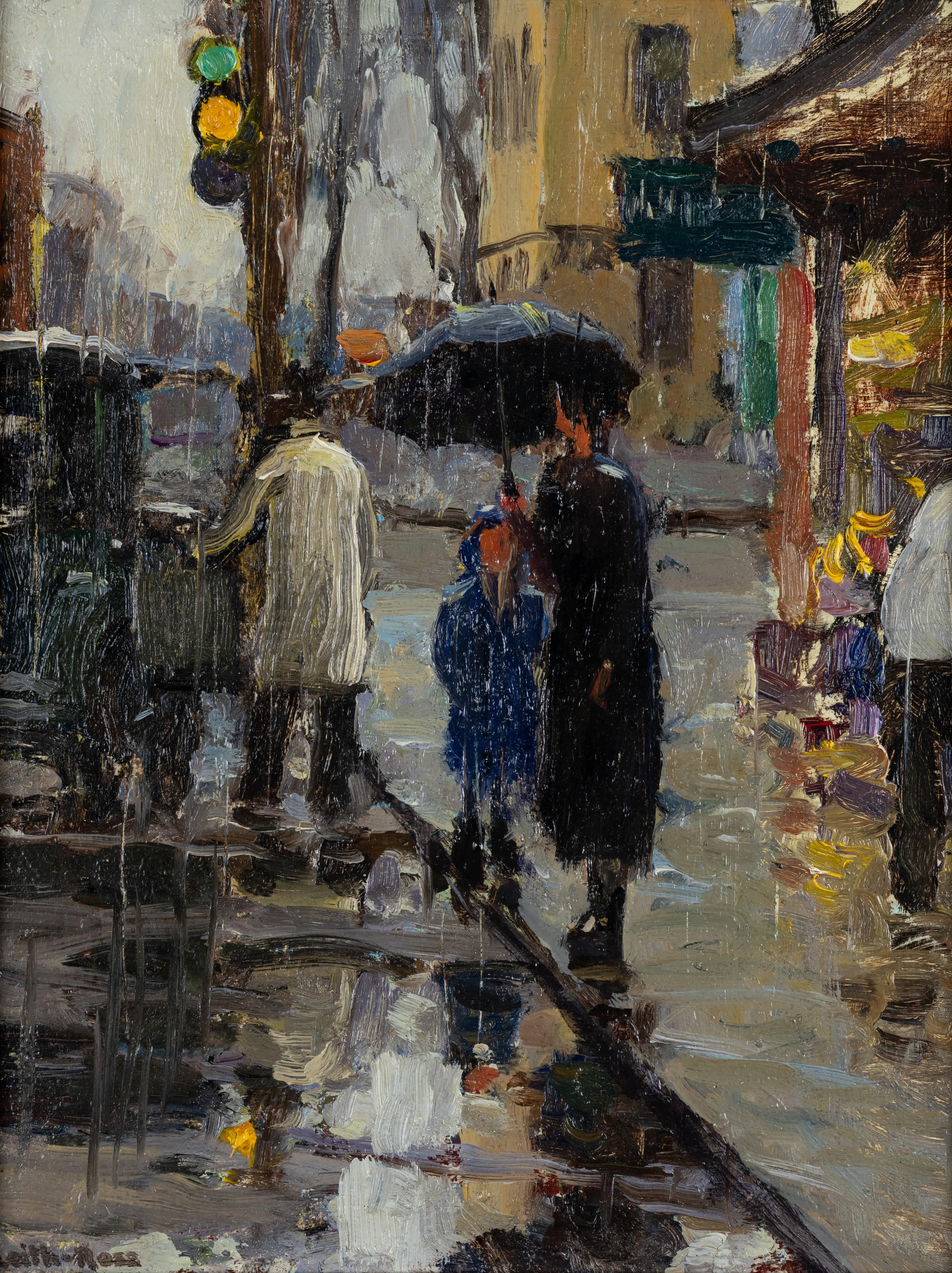 Regentag in New York (Impressionismus), Painting, von Harry Leith-Ross