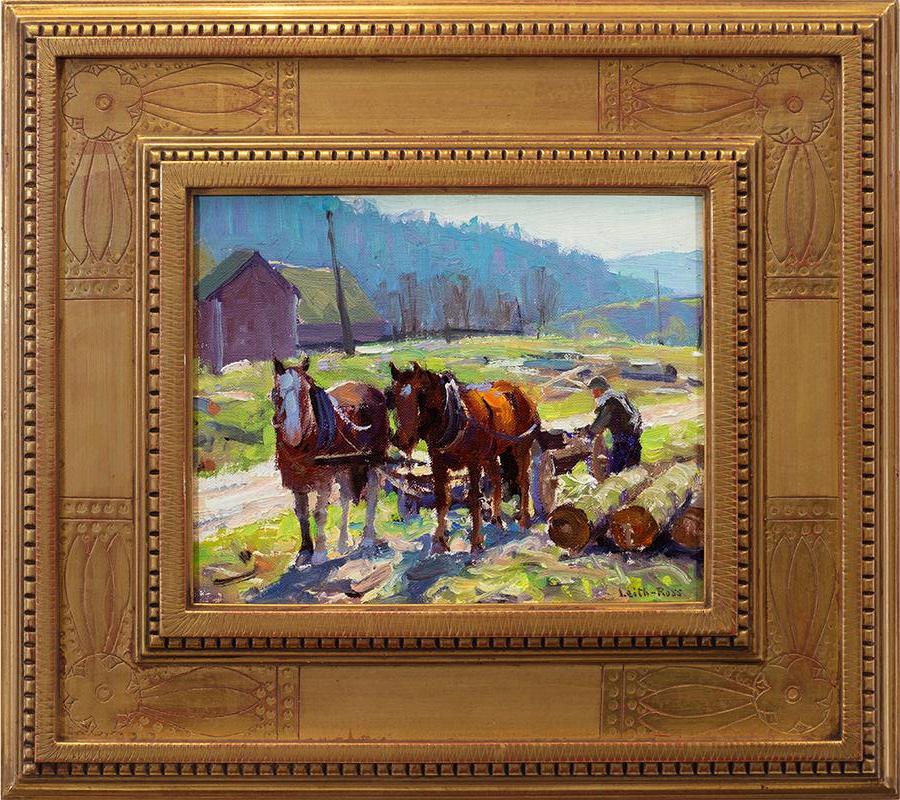Landscape Painting di Harry Leith-Ross - "Il team Log"