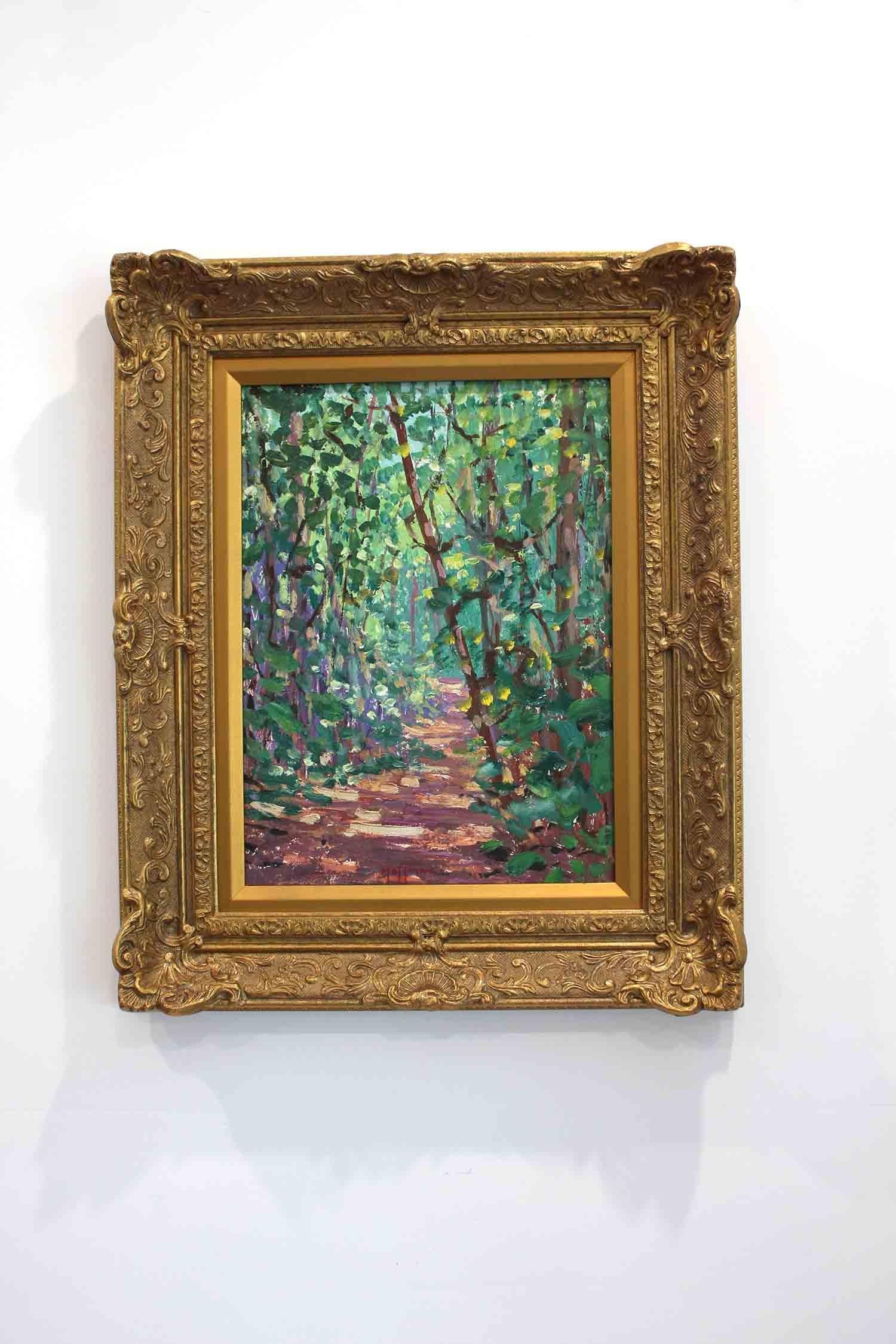 Impressionistisches Ölgemälde „A Trail in the Jungle – Kartabo, British Guiana“ im Angebot 12