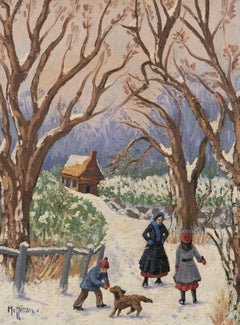 Harry Leslie Hoffman (1874-1966) - 20th Century Oil, A Winter's Walk