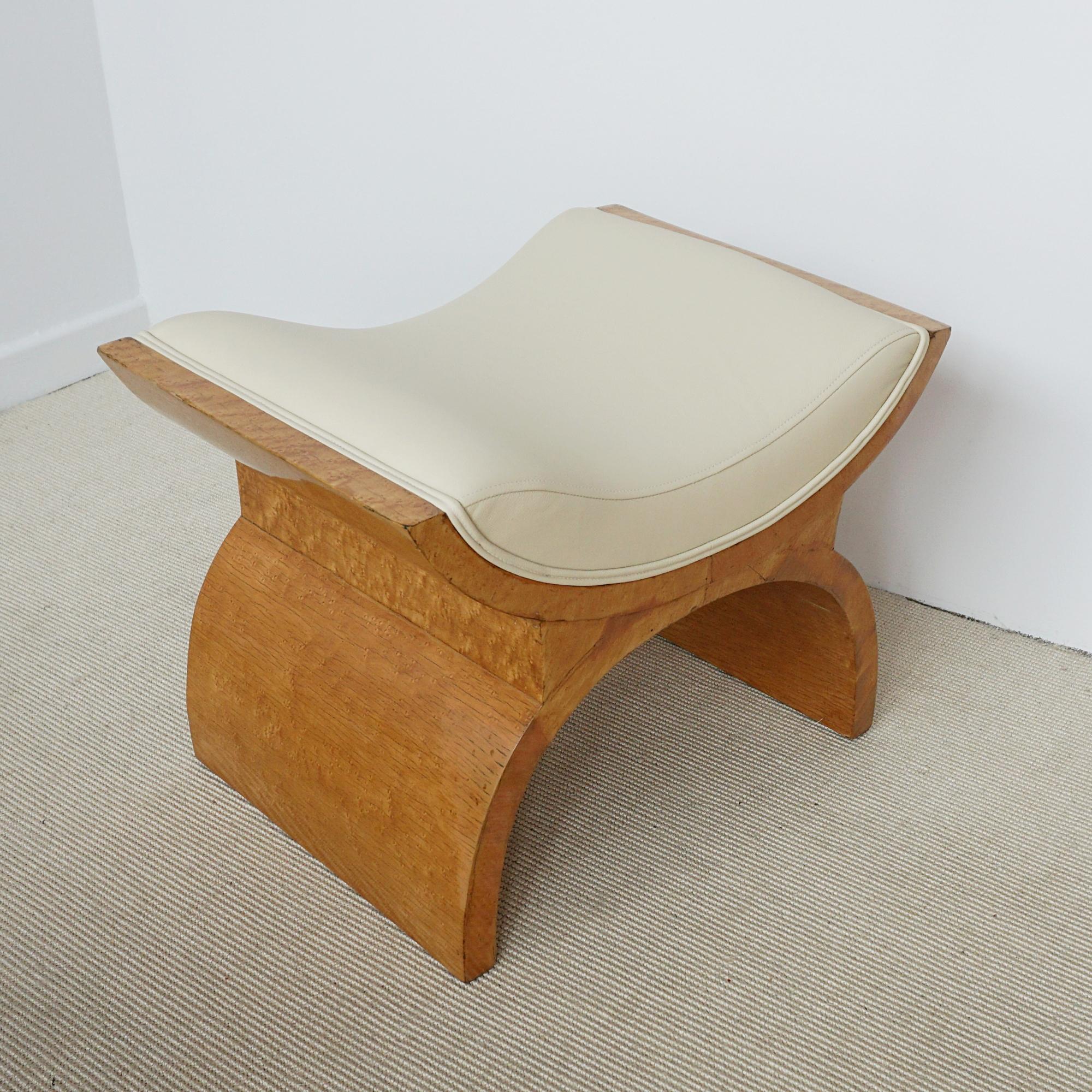 Harry & Lou Epstein Art Deco X Framed Stool  In Good Condition In Forest Row, East Sussex