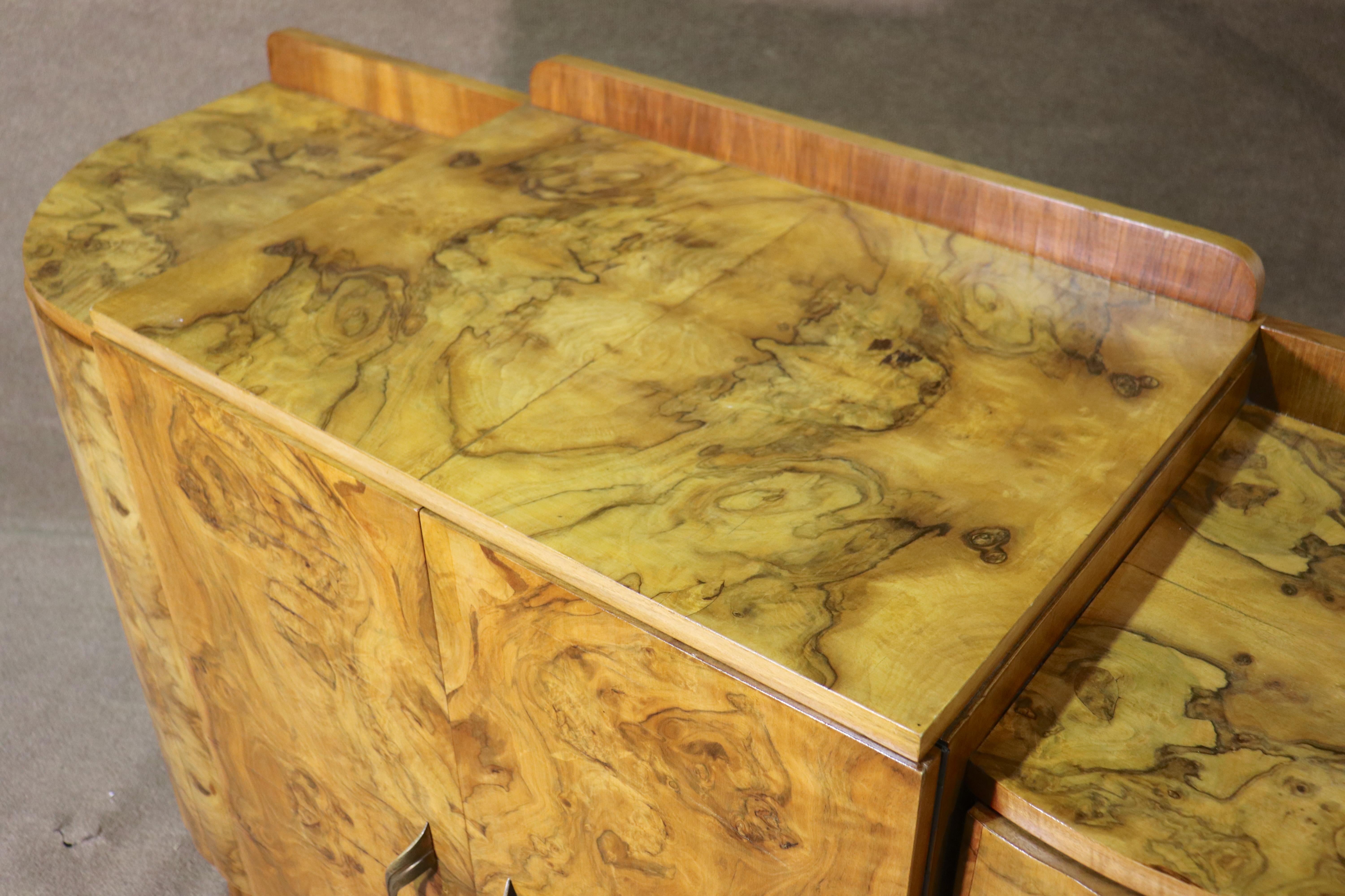 Harry & Lou Epstein attr Burl Deco Cabinet For Sale 8