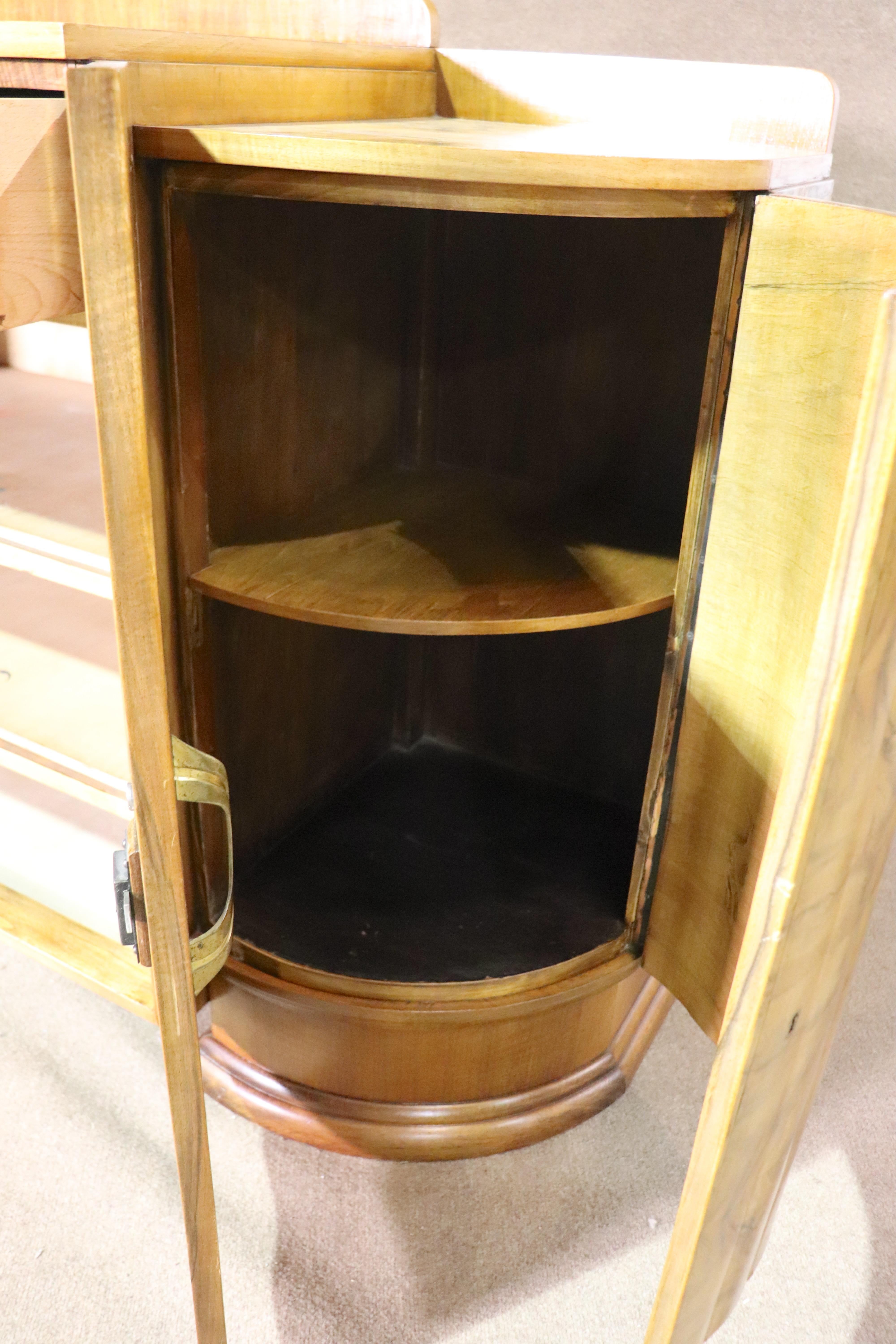 Harry & Lou Epstein attr Burl Deco Cabinet In Good Condition For Sale In Brooklyn, NY