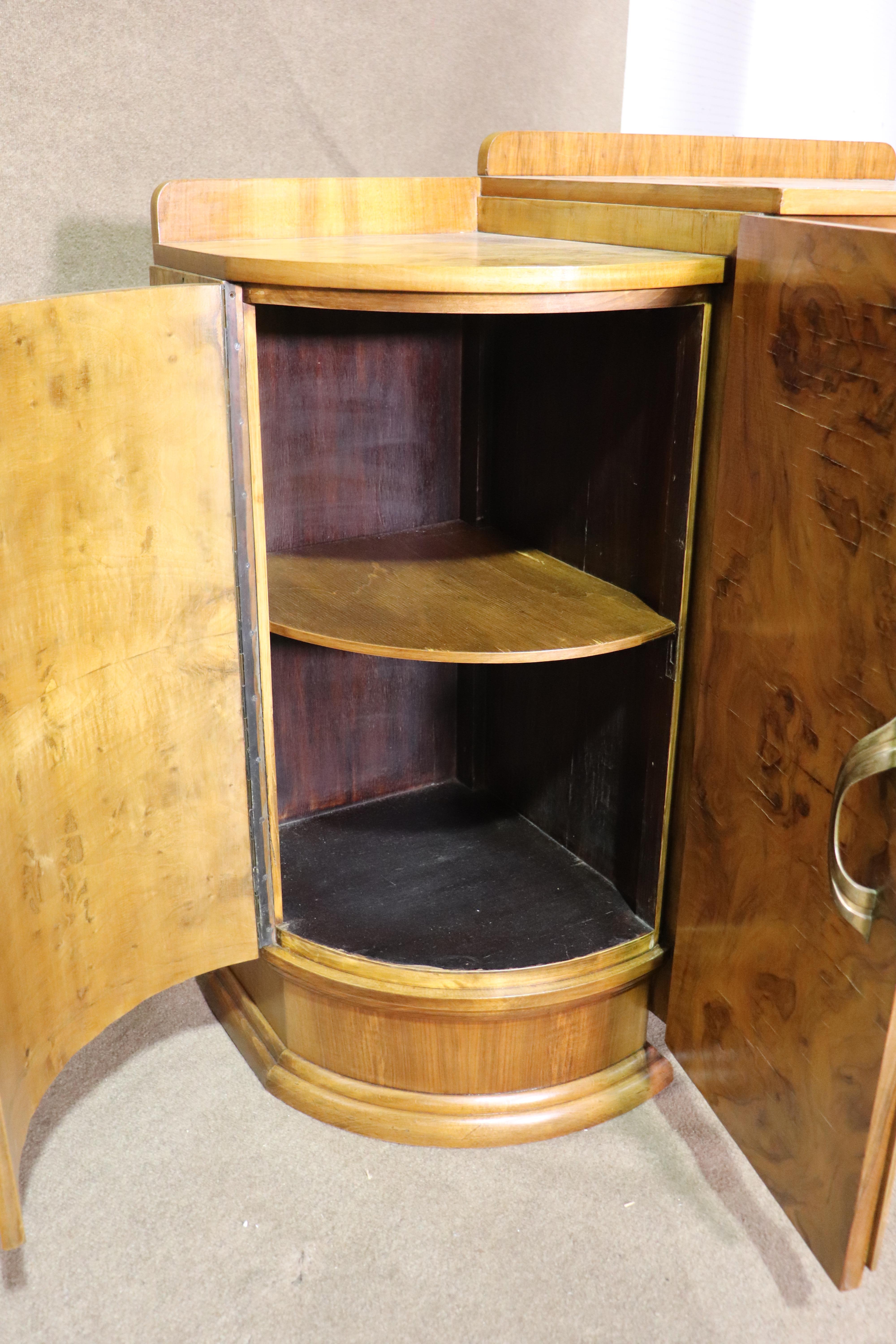 20th Century Harry & Lou Epstein attr Burl Deco Cabinet For Sale