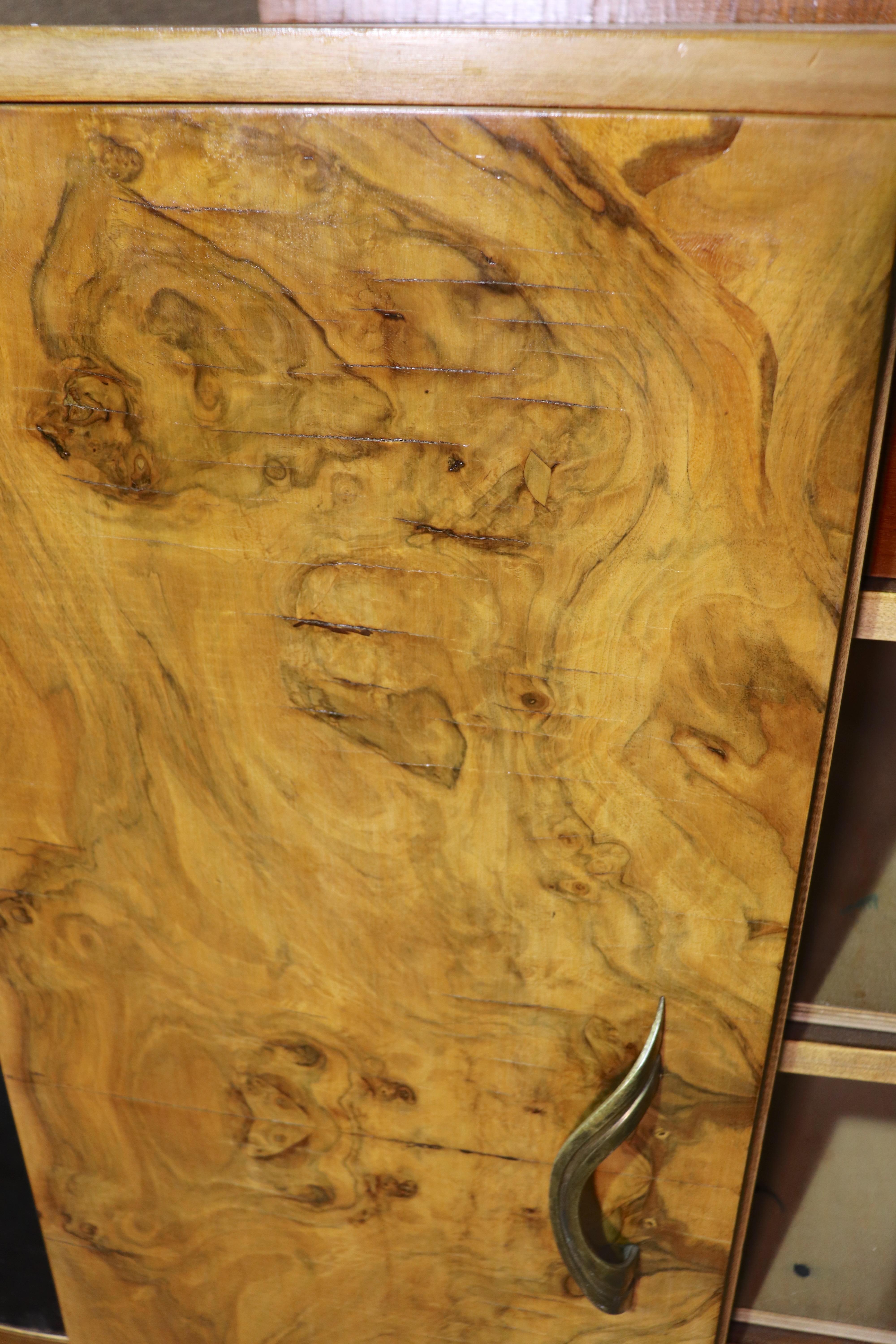 Harry & Lou Epstein attr Burl Deco Cabinet For Sale 4
