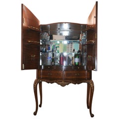 Harry & Lou Epstein British Custom Made Marquetry Exquisite Cocktail Cabinet
