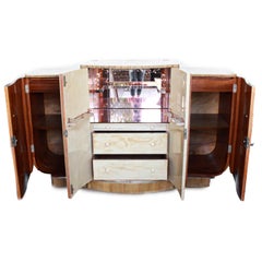 Harry & Lou Epstein Cocktail Sideboard Bleached Walnut Veneer English Circa 1930