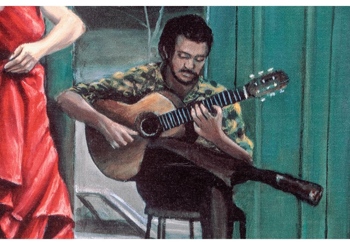 Harry McCormick 'Am., B.1942' Giclee On Canvas, Fado Performance in a Restaurant For Sale 4