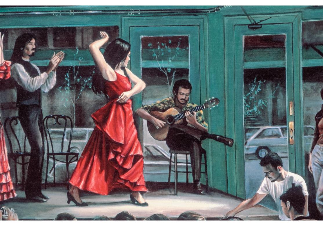 Harry McCormick 'Am., B.1942' Giclee On Canvas, Fado Performance in a Restaurant For Sale 3