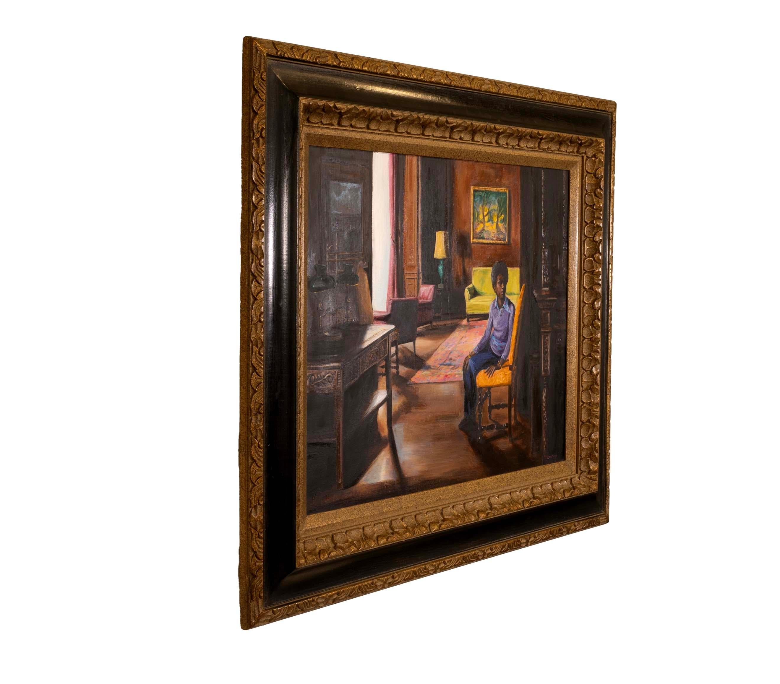 Harry McCormick Arts Club Signed Contemporary Realism Oil Painting Canvas Framed 4