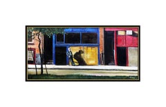 Harry McCormick Large Original Oil Painting on Canvas Modern Cityscape Signed