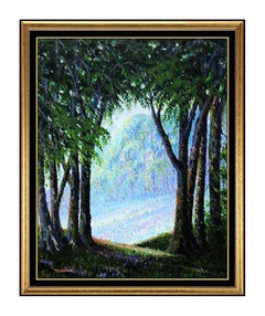 Vintage Harry McCormick Oil Painting on Board Original Forest Landscape Signed Artwork