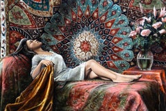 Suzie, dipinto olio su tela incorniciato di Harry McCormick