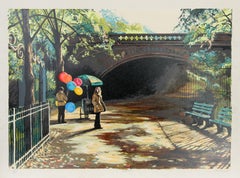 Balloons in Central Park, sérigraphie photoréaliste de Harry McCormick